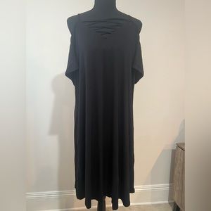 Sheila Rose Black Shoulder less Dress Sz XL